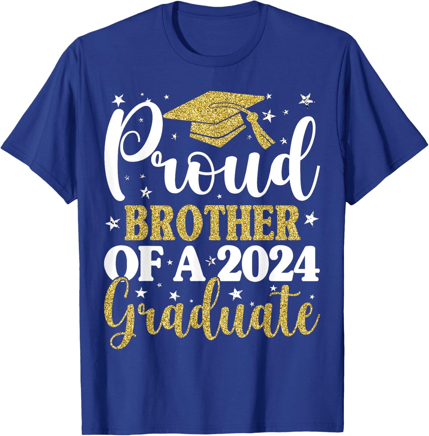 Proud Brother Of A 2024 Graduate Graduation Matching Family T-Shirt - T-Shirt | Royal