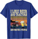 I Like Beer Tractors and Maybe 3 People Funny farmer Vintage T-Shirt - T-Shirt | Royal