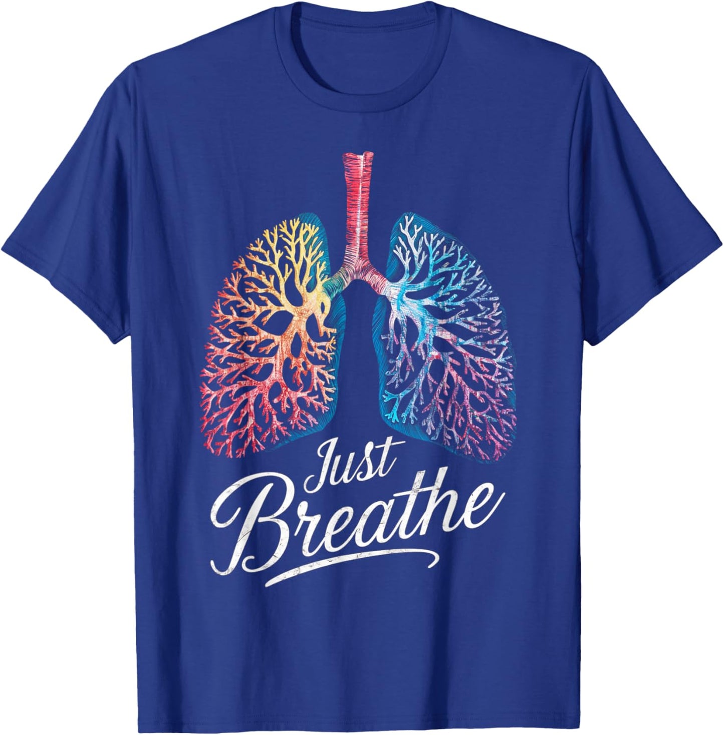 Positive Thinking Lungs Science Medical Doctor T-Shirt - T-Shirt | Royal