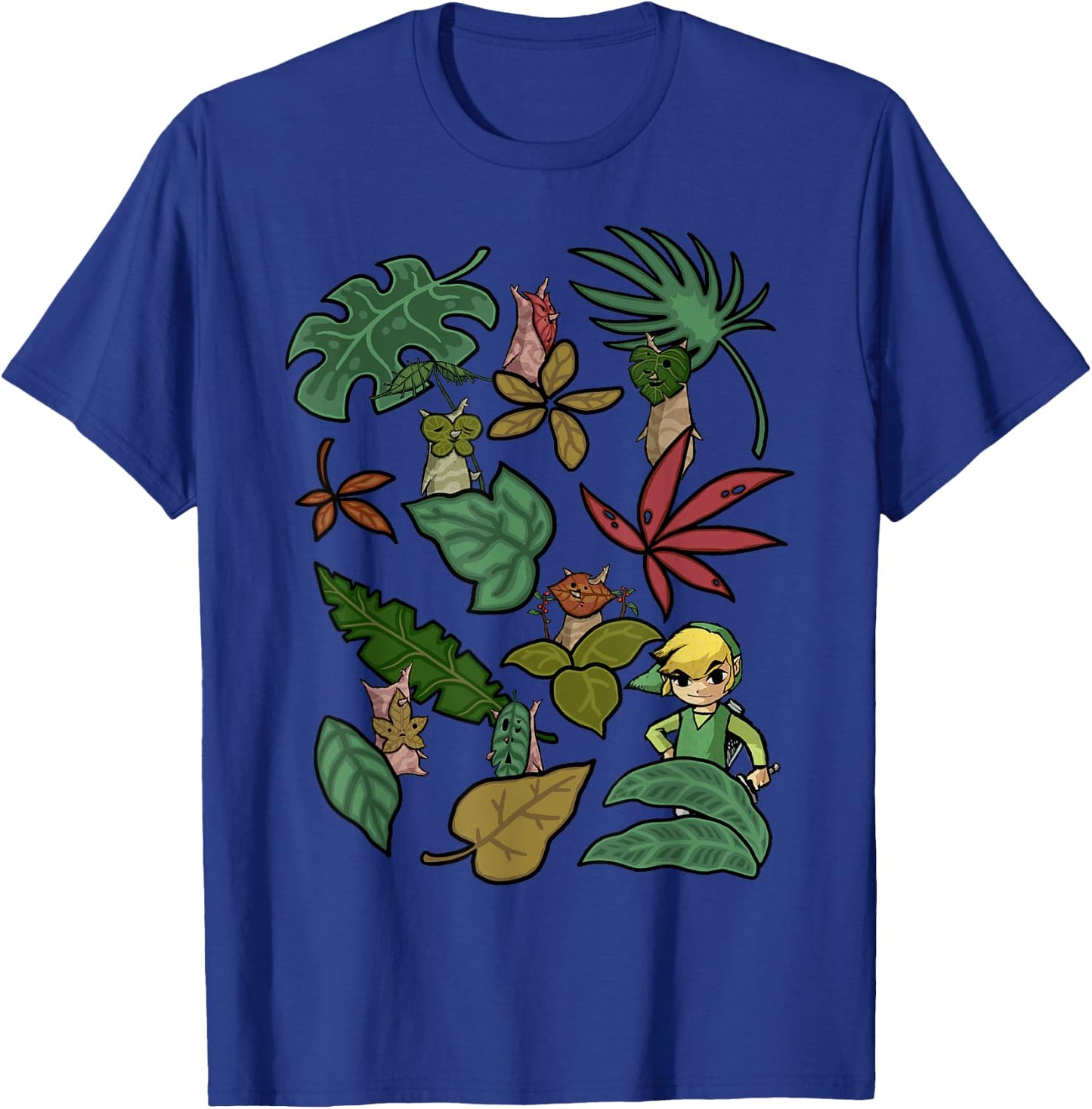 The Legend of Zelda: The Wind Waker Link Plant Life Jumble T-Shirt - T-Shirt | Royal