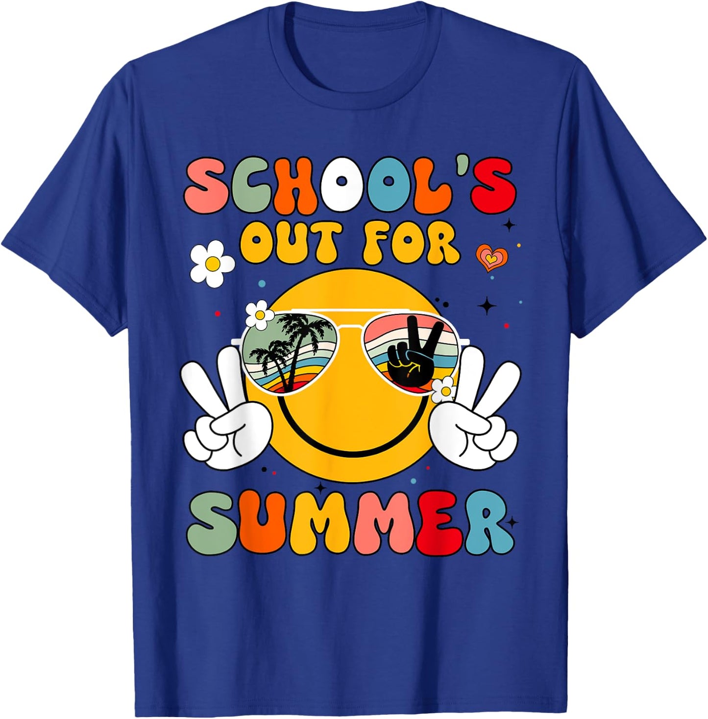 School's Out For Summer Teacher Last Day of School T-Shirt - T-Shirt | Royal