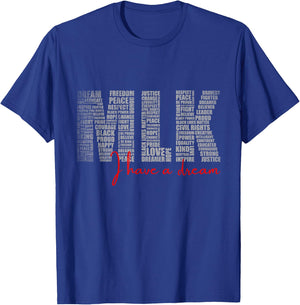 Martin Luther King Jr. MLK Day I Have a Dream Black History T-Shirt - T-Shirt | Royal