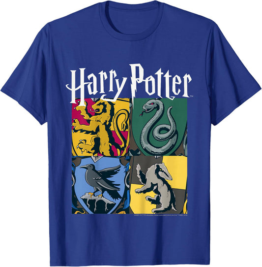 Kids Harry Potter House Crest Panels T-Shirt - T-Shirt | Royal
