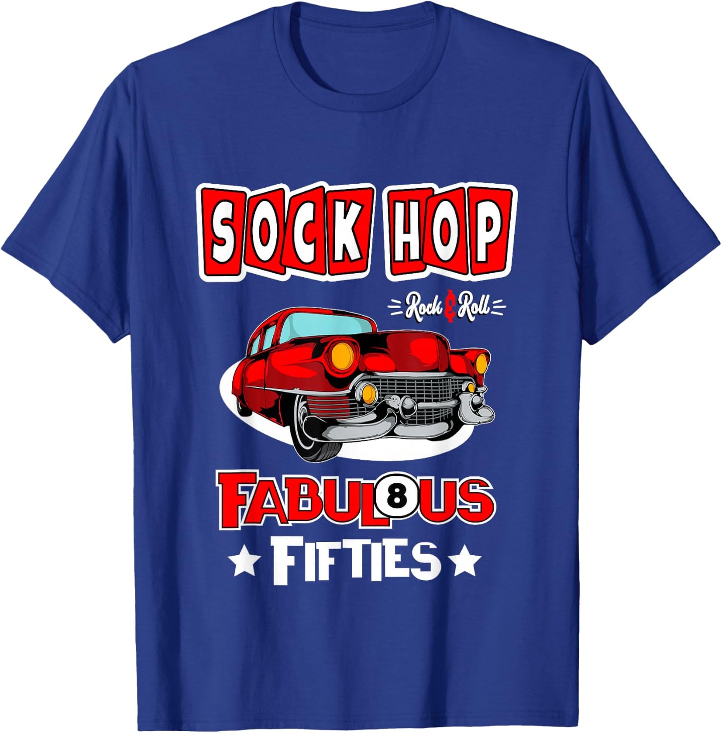 1950s Sock Hop Dance Vintage 50s Costume Rockabilly Party T-Shirt - T-Shirt | Royal
