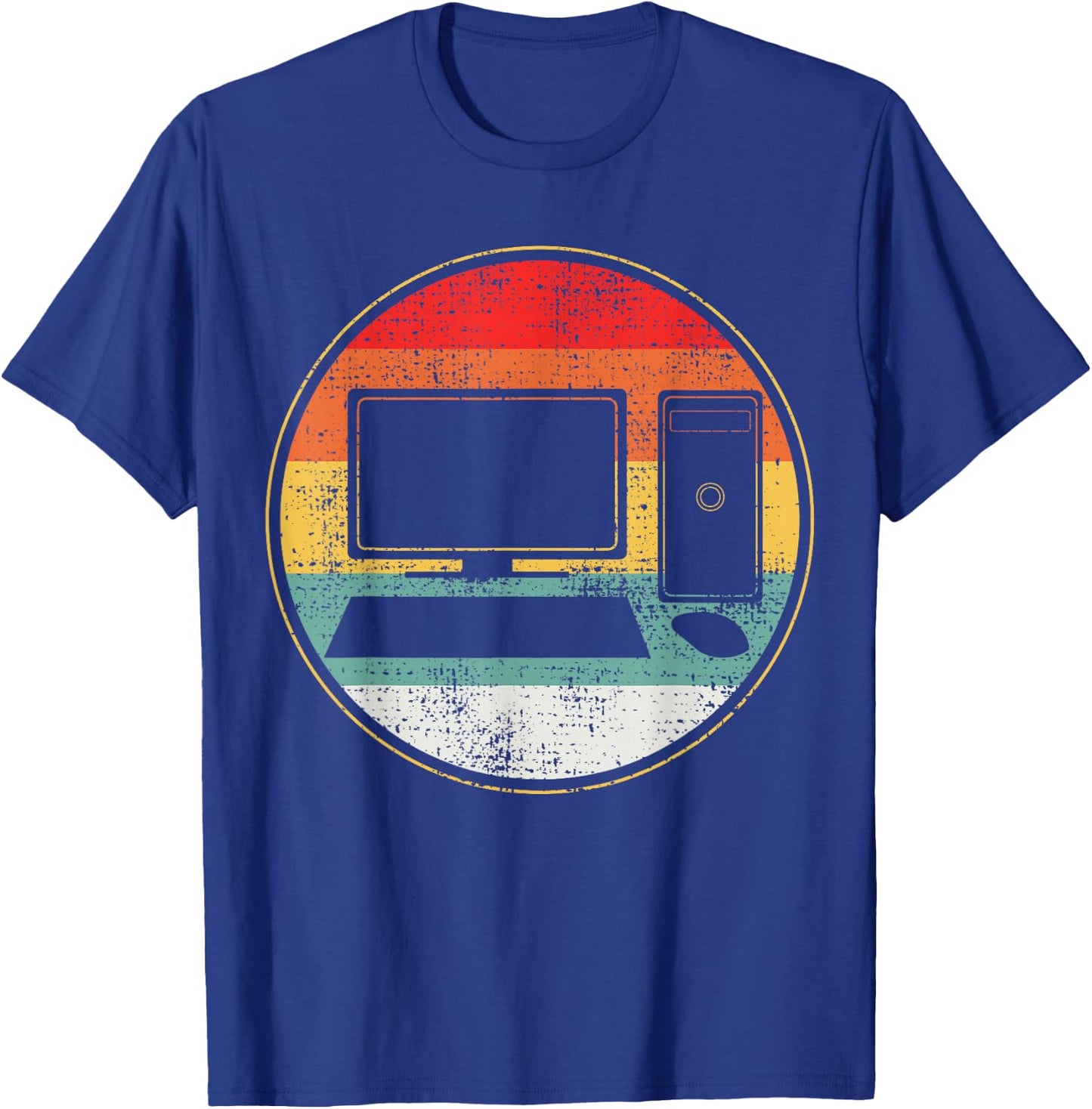 Computer Computer Science IT Support Retro Vintage T-Shirt - T-Shirt | Royal