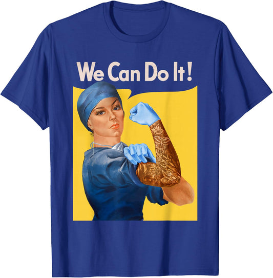 Medical Rosie Nurse Doctor Medicine Feminist T-Shirt - T-Shirt | Royal