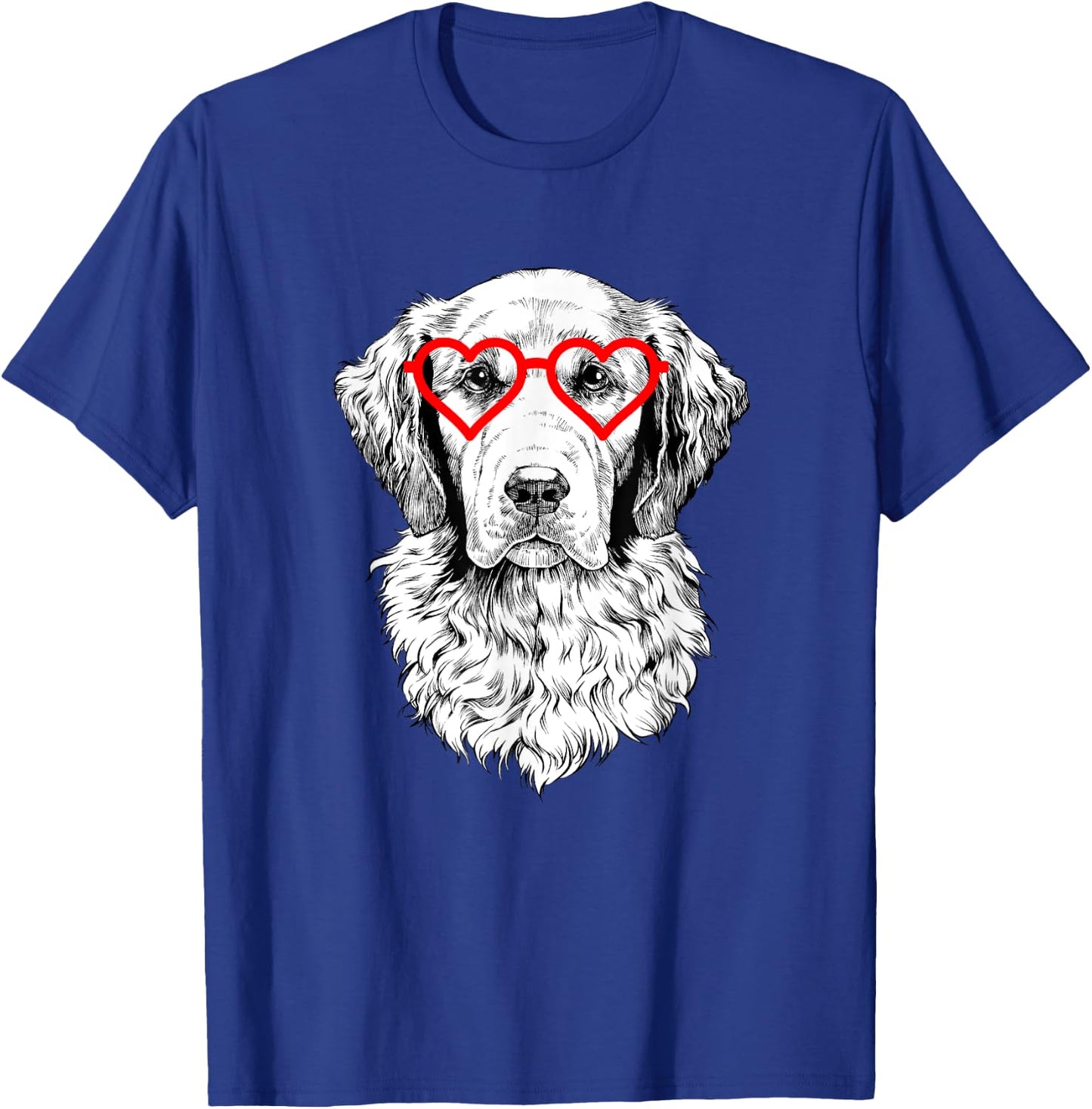 Golden Retriever Valentines Day Dog mom Dog Lover Men Women Girls Kids T-Shirt - T-Shirt | Royal