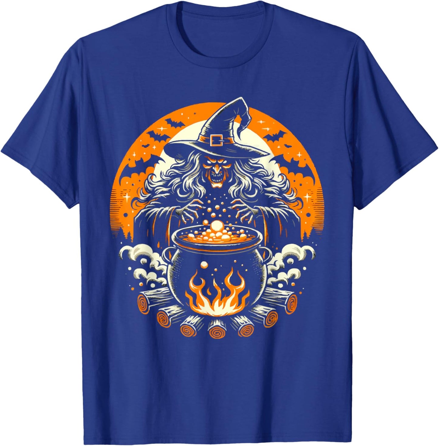 Halloween Witch Lover Spooky Witchy Broom Trick Or Treat T-Shirt - T-Shirt | Royal