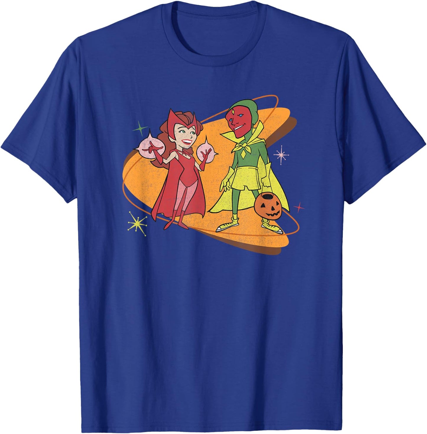Marvel WandaVision Scarlet Witch & Vision Retro 50s T-Shirt - T-Shirt | Royal