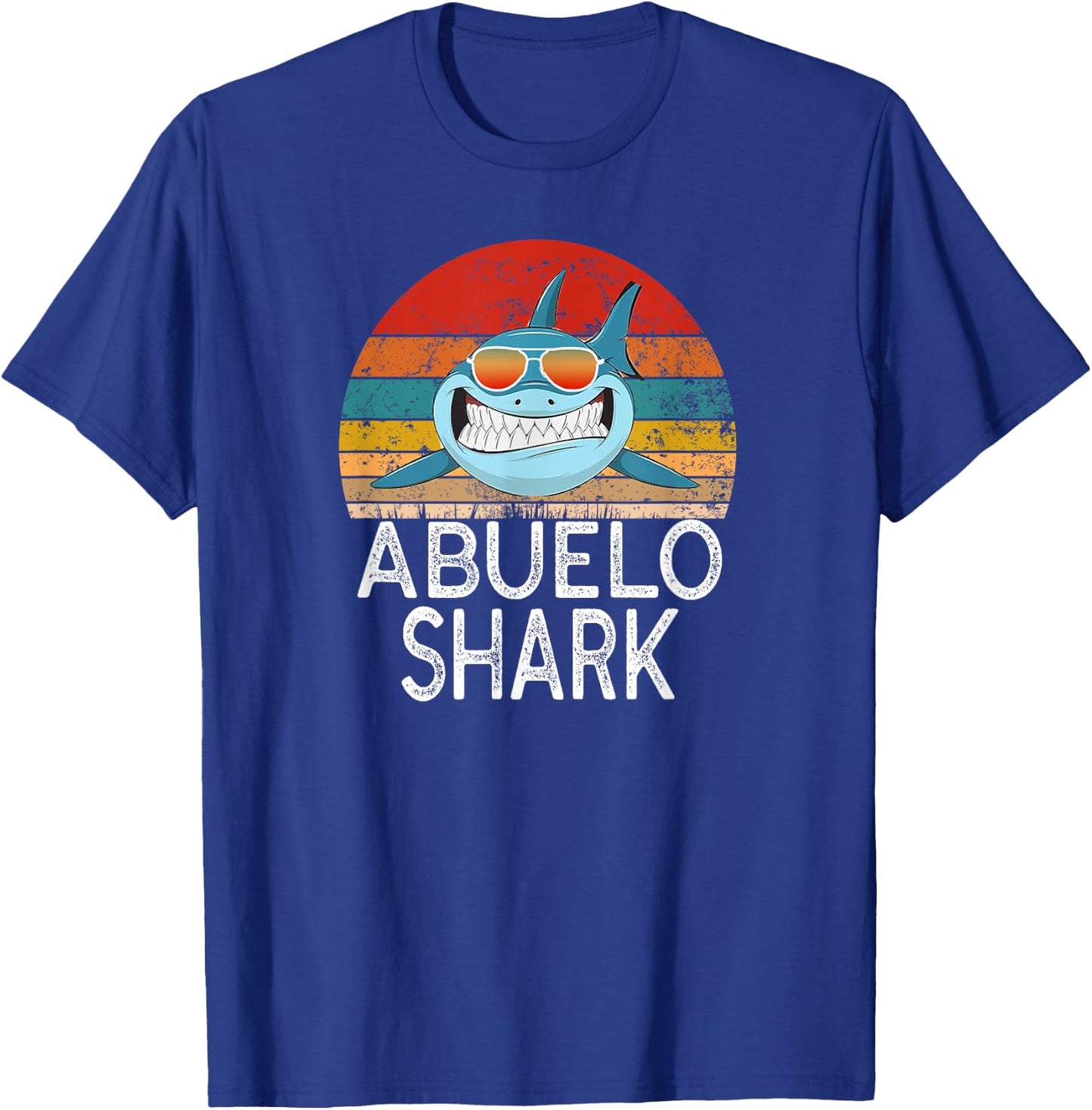 Abuelo Shark Funny Spanish Grandpa Vintage T-Shirt - T-Shirt | Royal