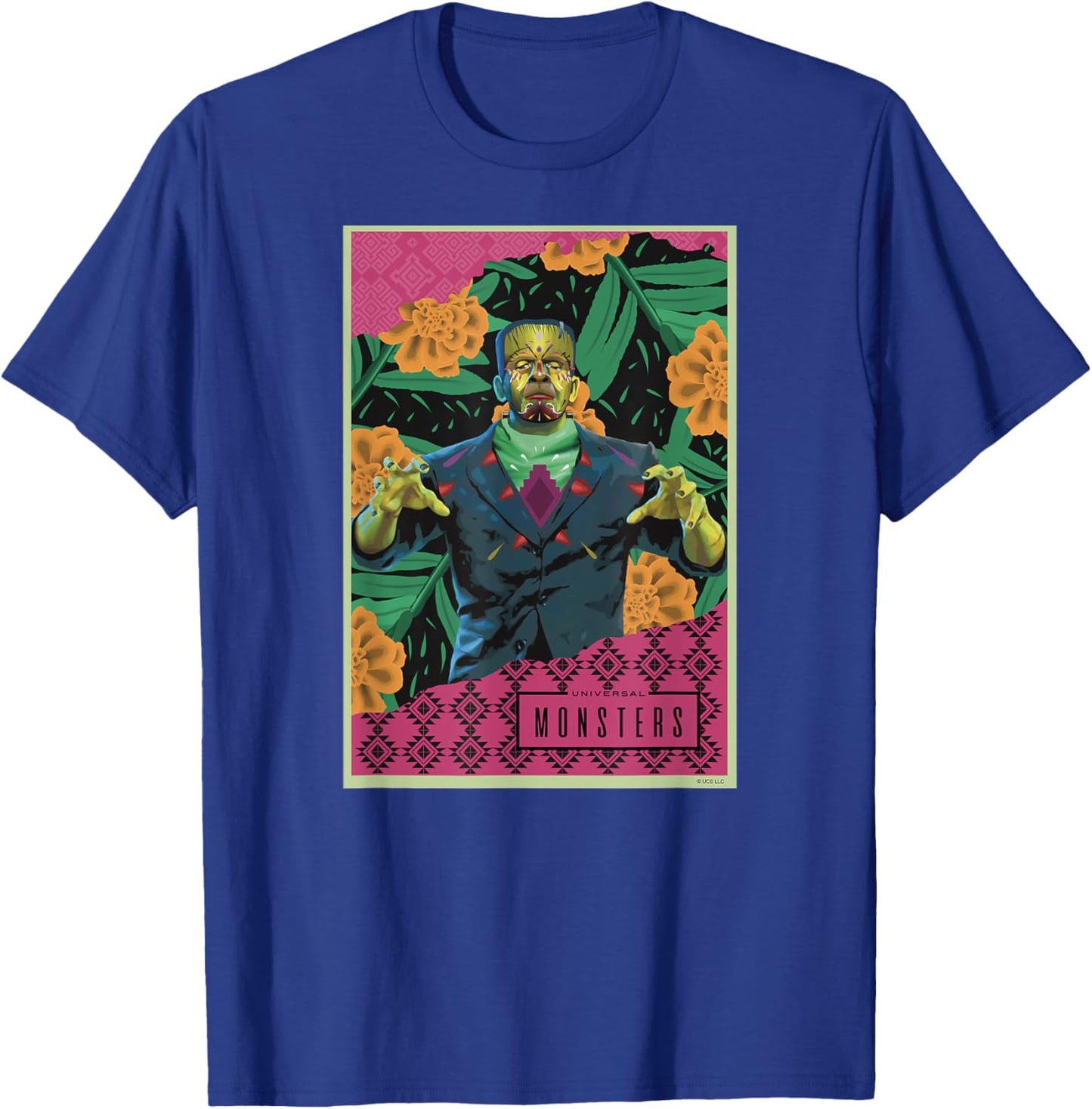 Universal Monsters Frankenstein Día De Los Muertos T-Shirt - T-Shirt | Royal