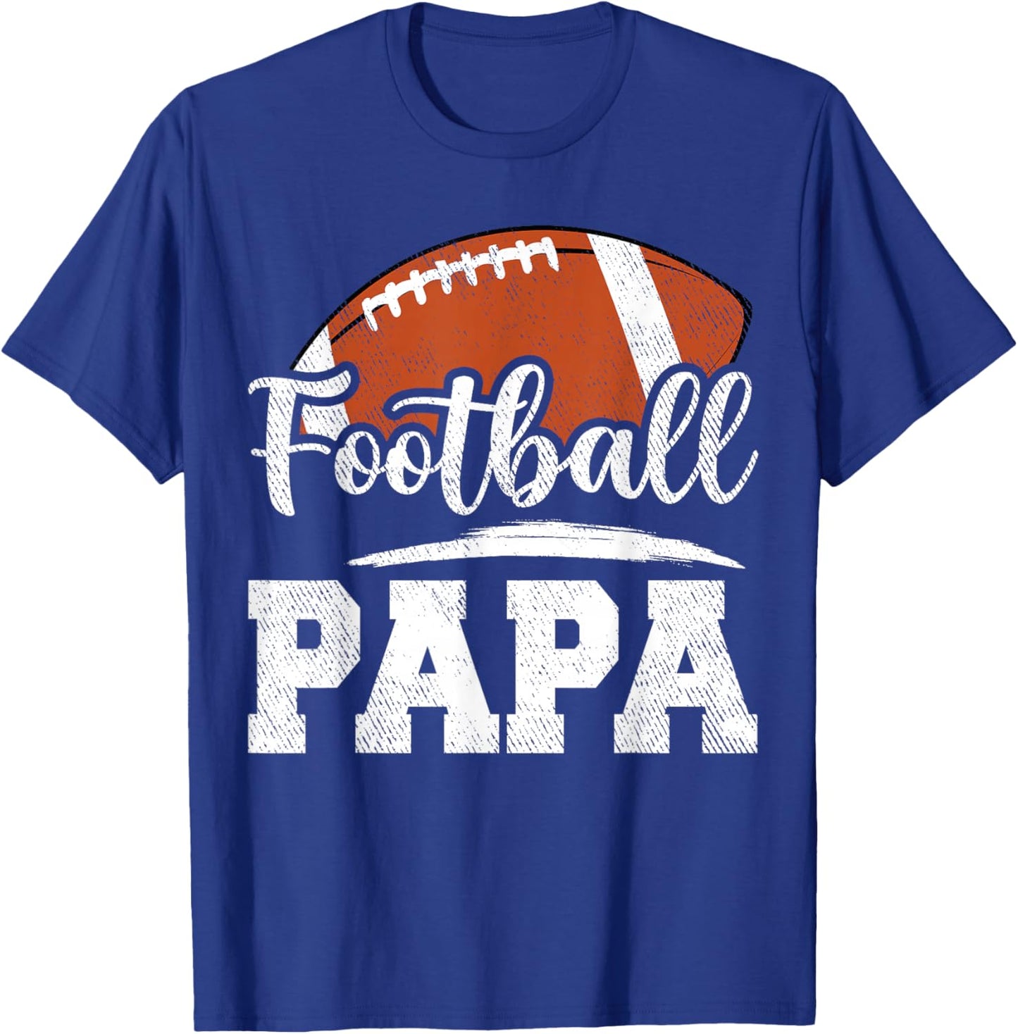 Football Papa Football Player Game Day Father's Day T-Shirt - T-Shirt | Royal