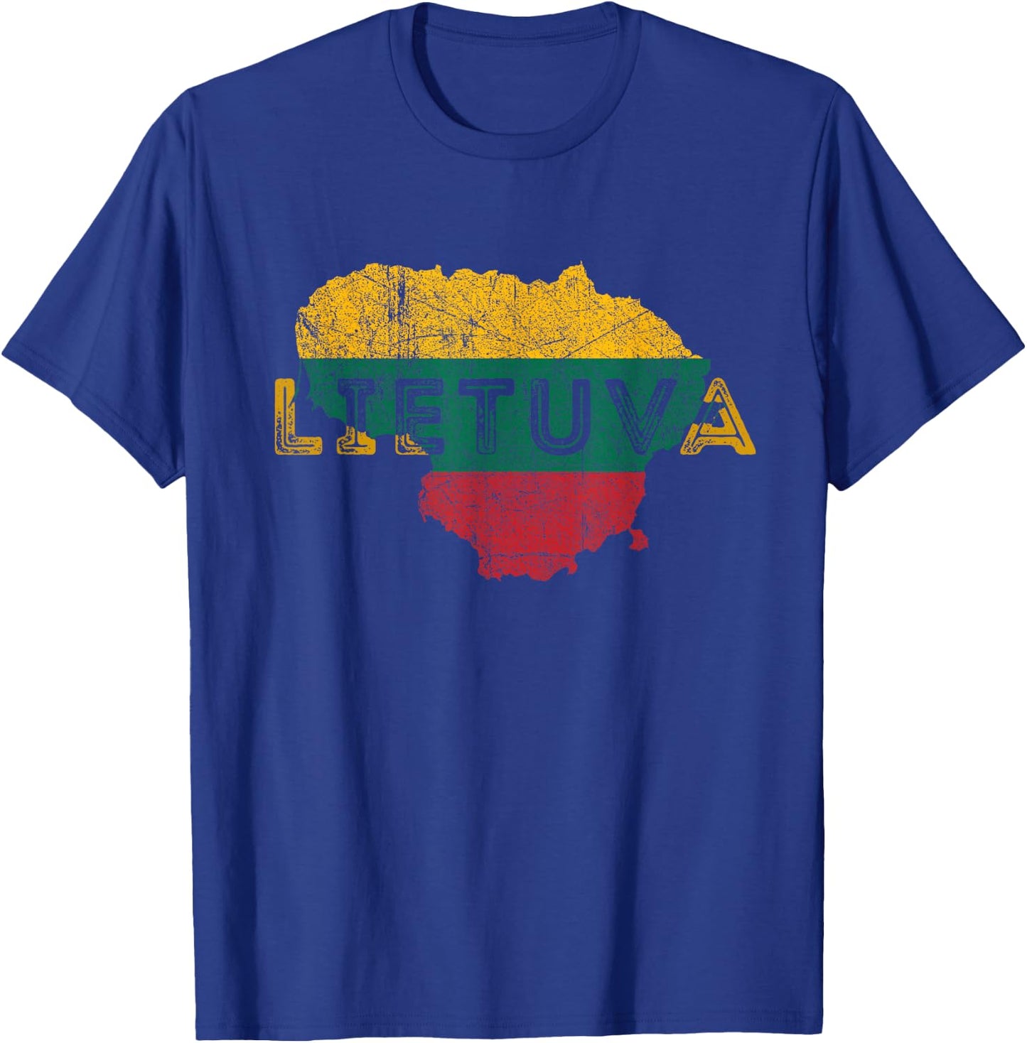Lithuanian Map and Flag Keepsakes - Lithuania T-Shirt - T-Shirt | Royal