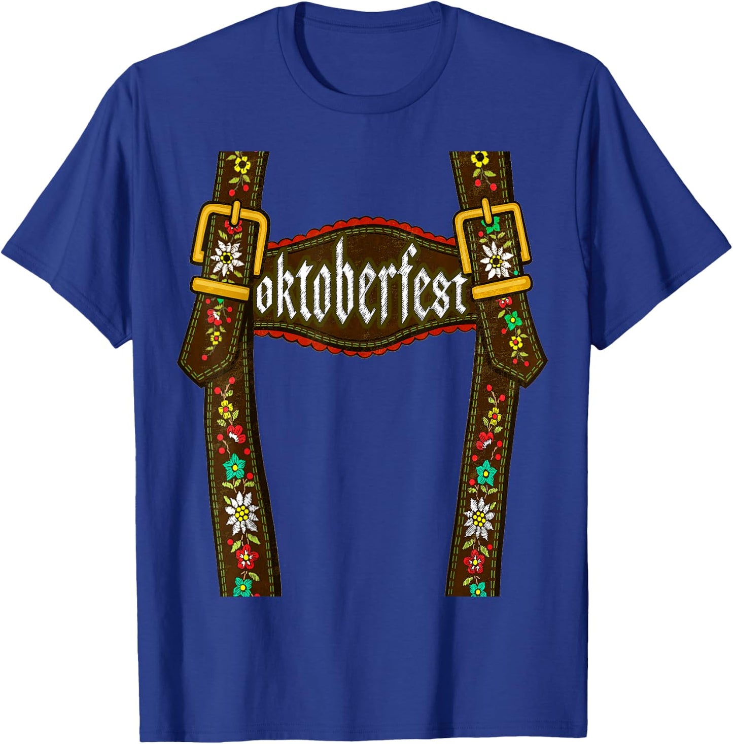 Lederhosen Suspenders Oktoberfest Bavarian Munich Beer T-Shirt - T-Shirt | Royal