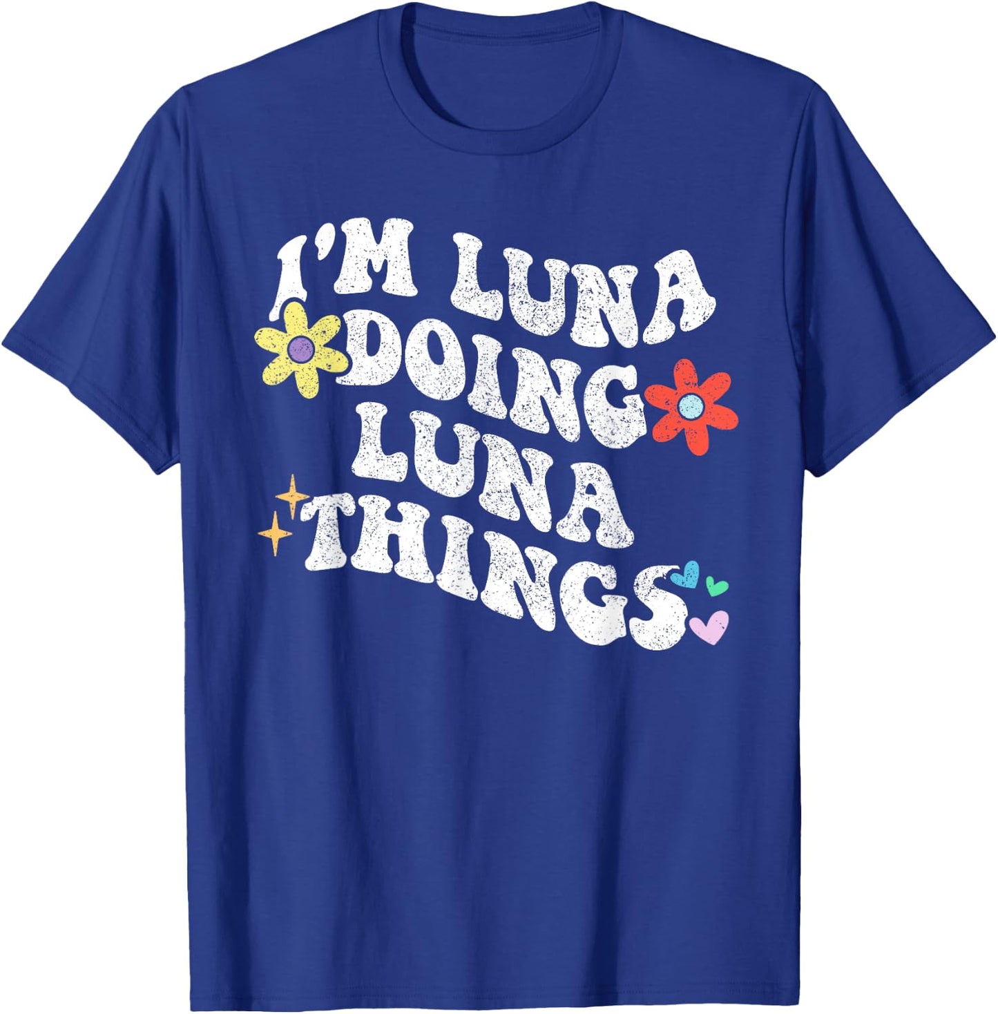 Retro Groovy Im LUNA Doing LUNA Things Funny Mother's Day T-Shirt - T-Shirt | Royal