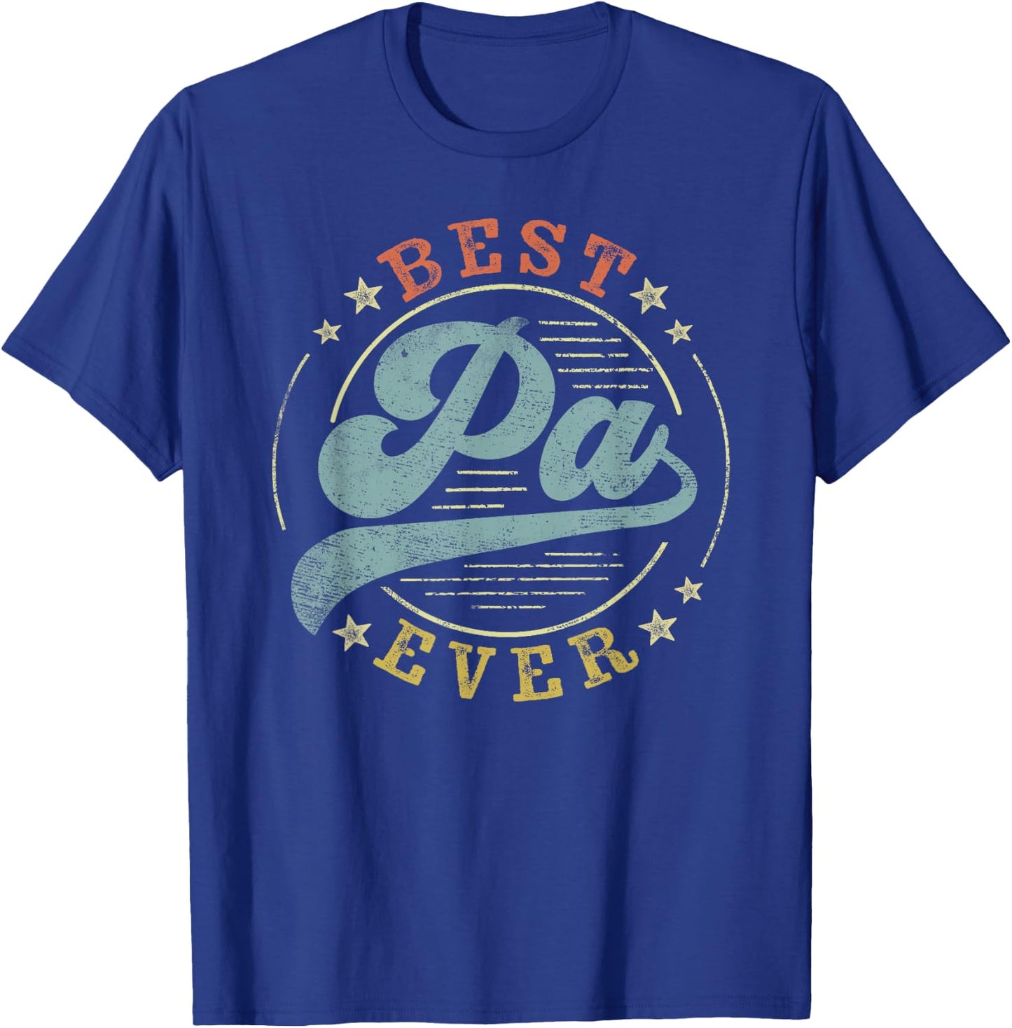 Best Pa Ever Father's Day Pa Gifts Vintage Emblem T-Shirt - T-Shirt | Royal