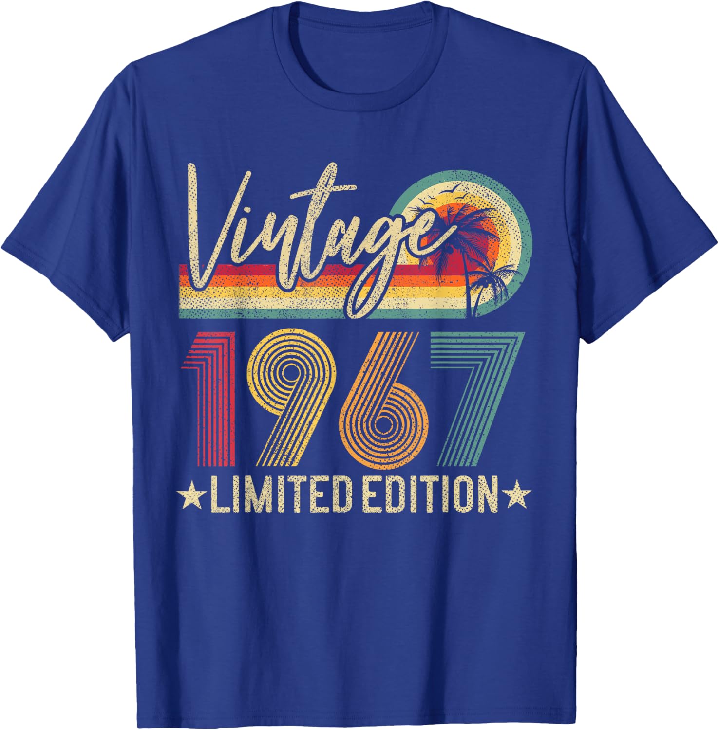 Vintage 1967 58th Birthday Gift 58 Years Old Limited Edition T-Shirt - T-Shirt | Royal