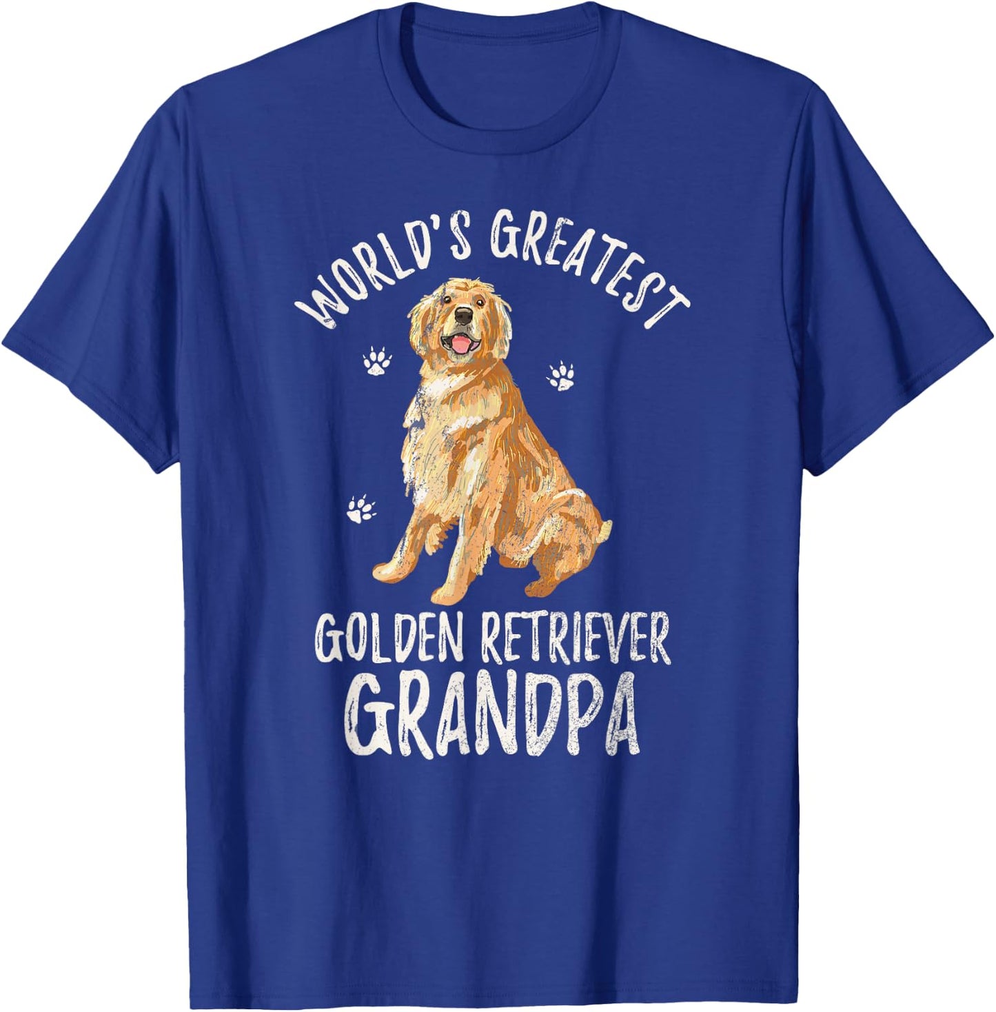 World's Greatest Golden Retriever Grandpa Funny Dog Lover T-Shirt - T-Shirt | Royal