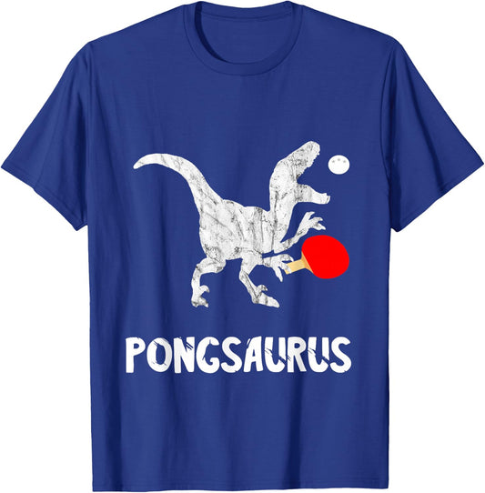 Ping Pong Dinosaur Table Tennis Player Table Tennis T-Rex T-Shirt - T-Shirt | Royal