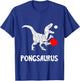 Ping Pong Dinosaur Table Tennis Player Table Tennis T-Rex T-Shirt - T-Shirt | Royal