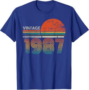 Made in 1987 34th Birthday Gifts 34 Quarantine Birthday Gift T-Shirt - T-Shirt | Royal