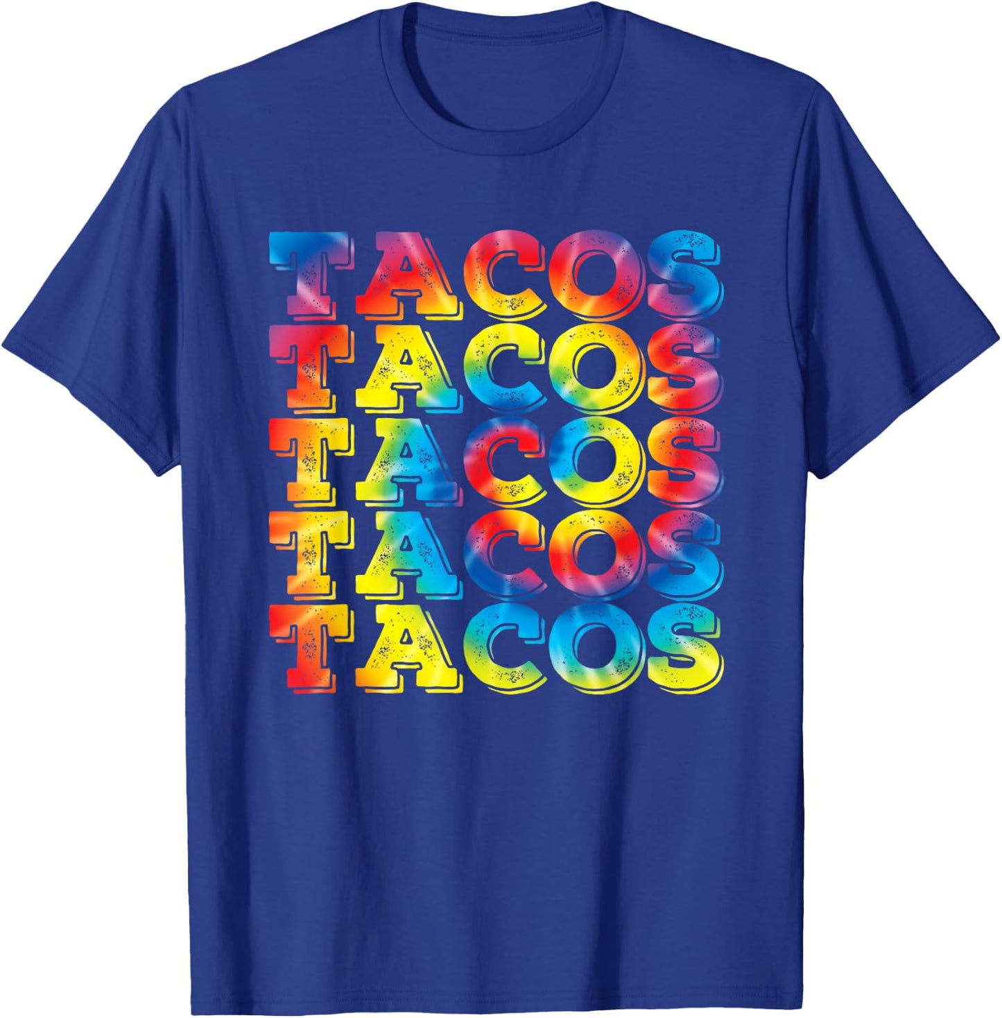 Retro Tacos Vintage Tie Dye Taco Tuesday Mexican T-Shirt - T-Shirt | Royal