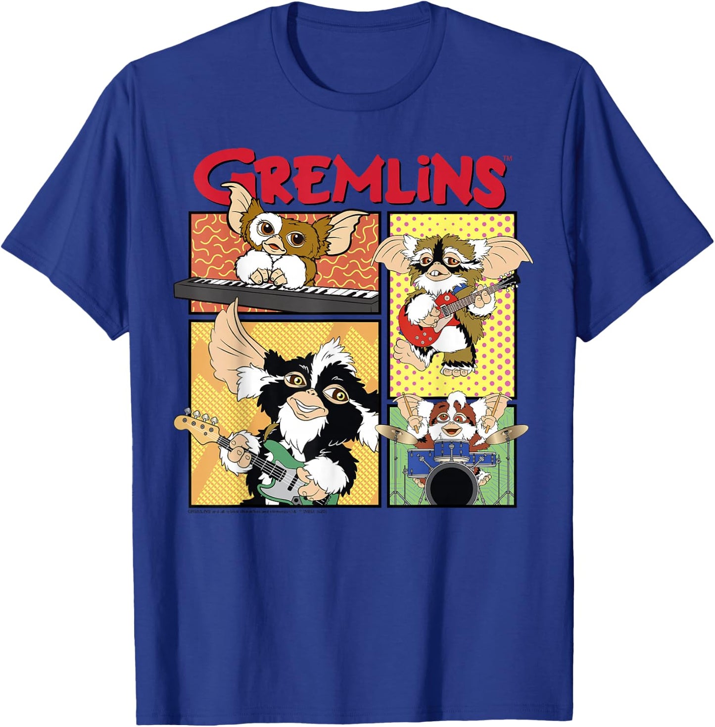 Gremlins Band Comic Panels T-Shirt - T-Shirt | Royal