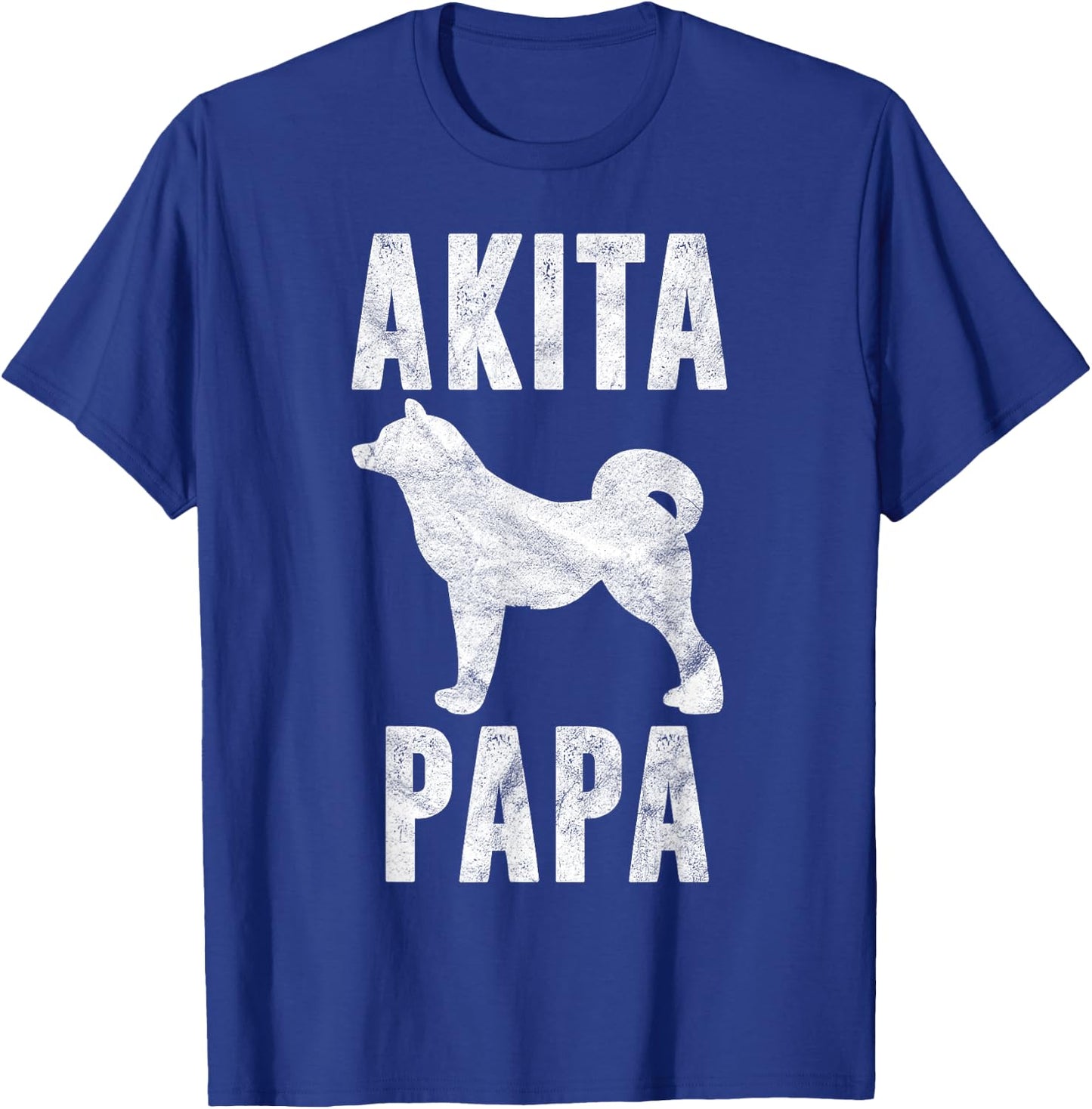 Vintage Akita Dad Gift Akita Father Dog Papa Pet Lover T-Shirt - T-Shirt | Royal