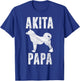 Vintage Akita Dad Gift Akita Father Dog Papa Pet Lover T-Shirt - T-Shirt | Royal