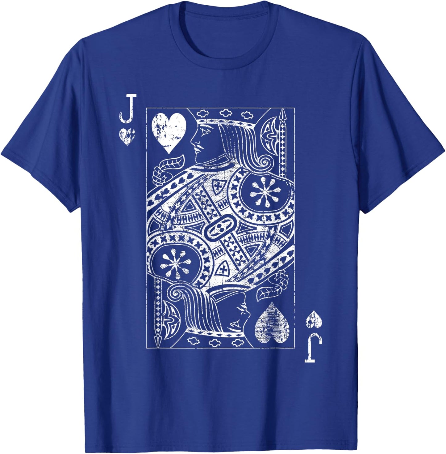 Jack Of Hearts Vintage Card T-Shirt - T-Shirt | Royal