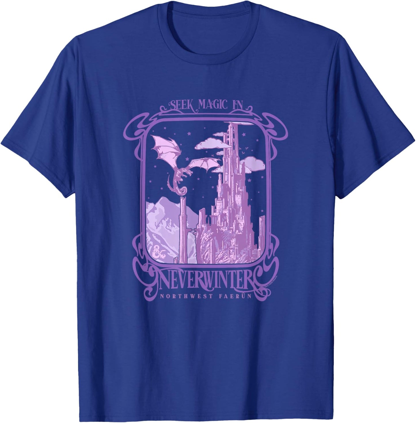 Dungeons & Dragons Seek Magic In Neverwinter Chest Poster V2 T-Shirt - T-Shirt | Royal