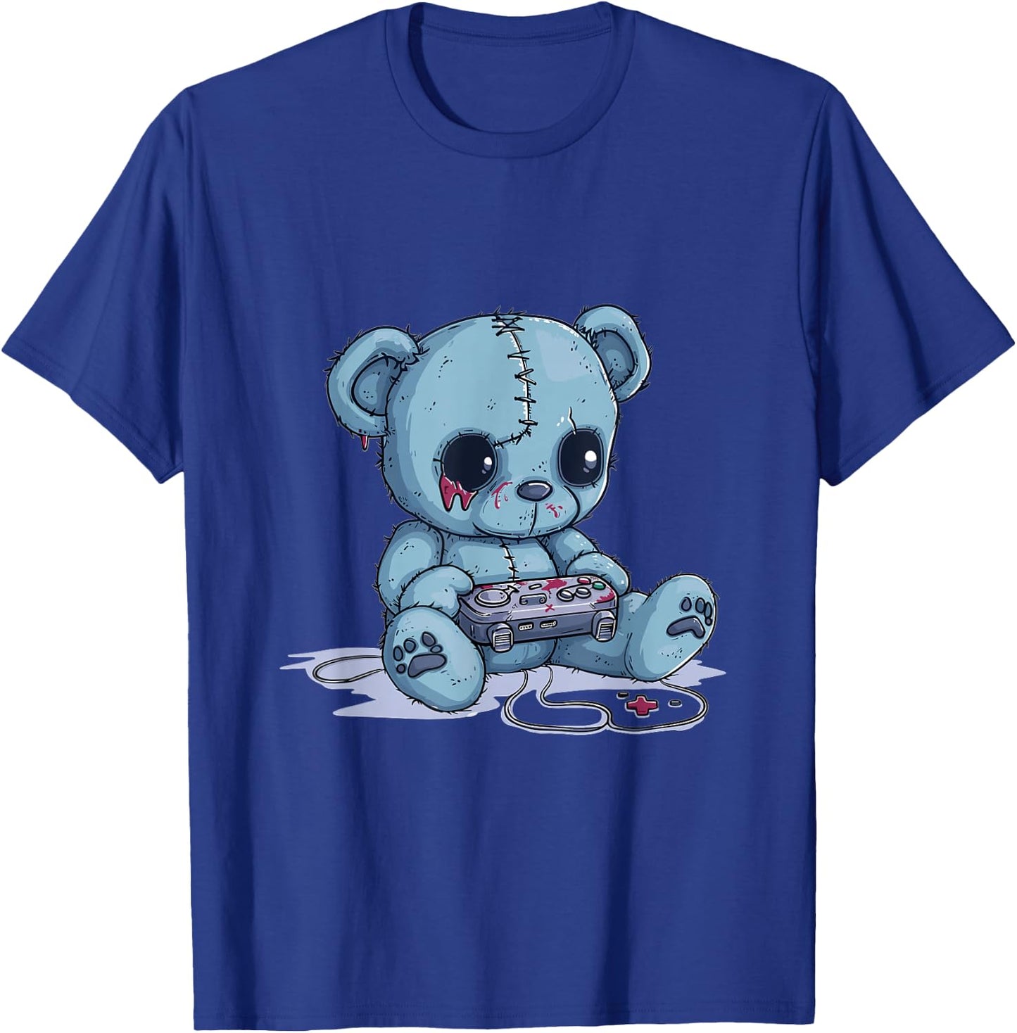 Goth Pastel Cute Creepy Kawaii Gamer Teddy Bear Gaming T-Shirt - T-Shirt | Royal