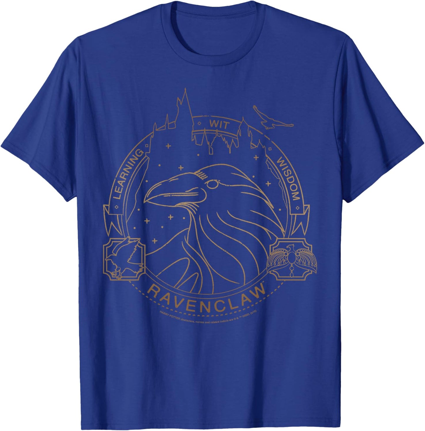 Harry Potter Ravenclaw Line Art Logo T-Shirt - T-Shirt | Royal