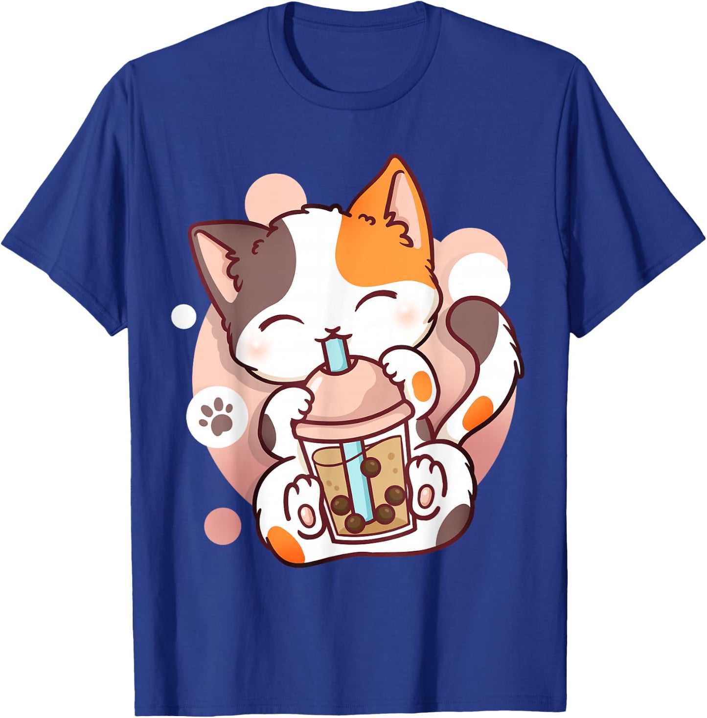 Cat Boba Tea Bubble Tea Anime Kawaii Neko Small T-Shirt - T-Shirt | Royal