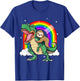 Funny Sloth Riding a T-Rex Dinosaur T-Shirt - T-Shirt | Royal