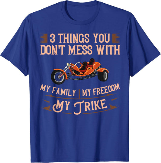 Trike Motorcycle Three Wheeler Bike T-Shirt - T-Shirt | Royal