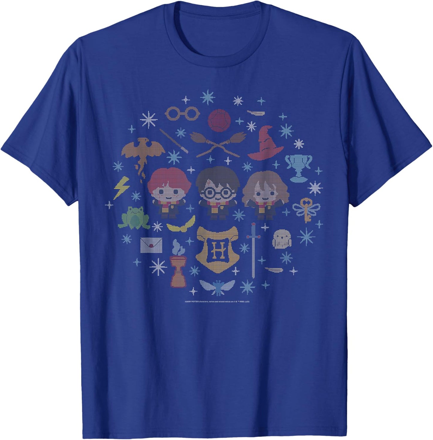 Harry Potter Christmas Group Shot Chibi Ugly Sweater T-Shirt - T-Shirt | Royal