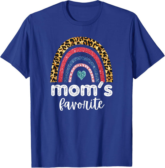 Mom's Favorite Rainbow Mother's Day Funny Child T-Shirt - T-Shirt | Royal