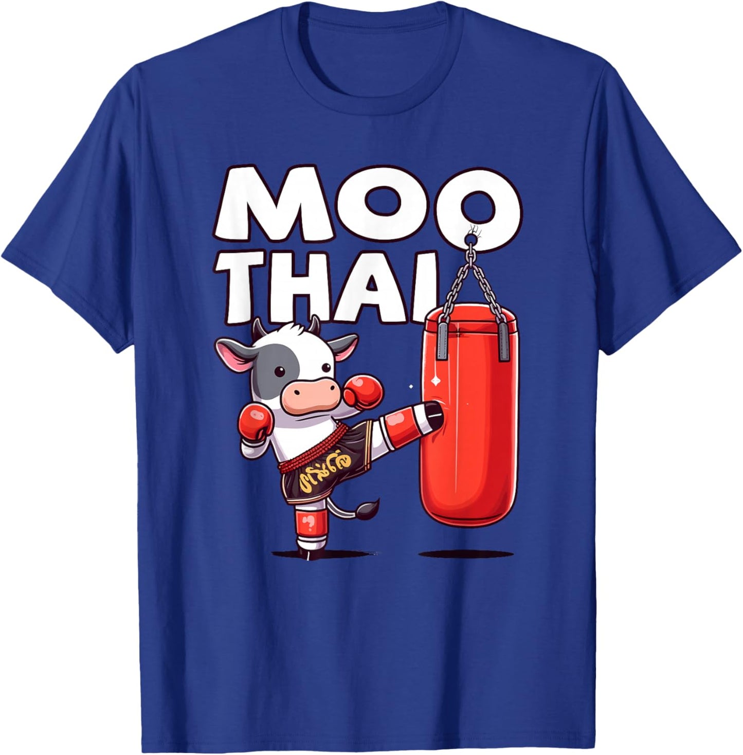 Muay Thai, Moo Thai | Thai Boxing For Youth, Muay Thai Cow T-Shirt - T-Shirt | Royal