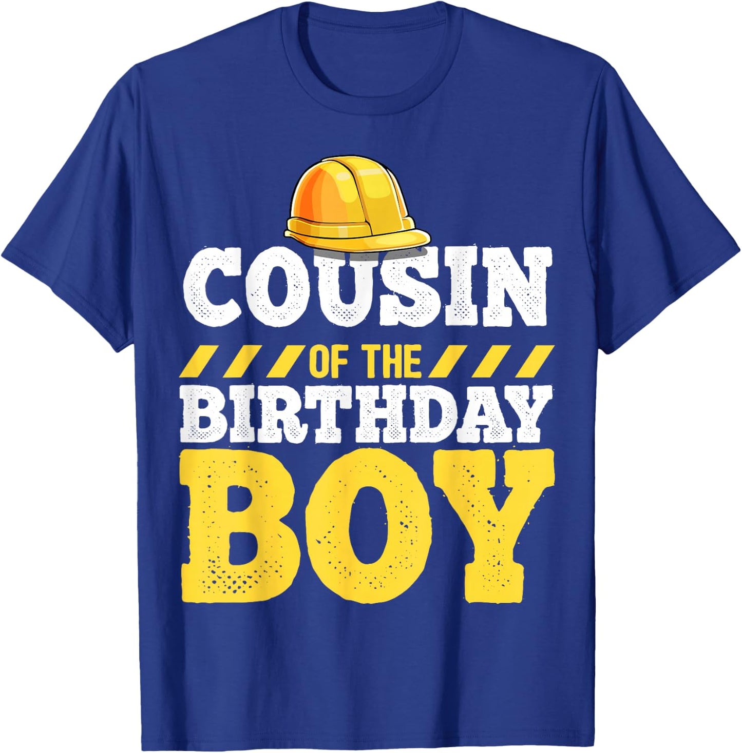 Cousin of the Birthday Boy Construction Birthday Party T-Shirt - T-Shirt | Royal