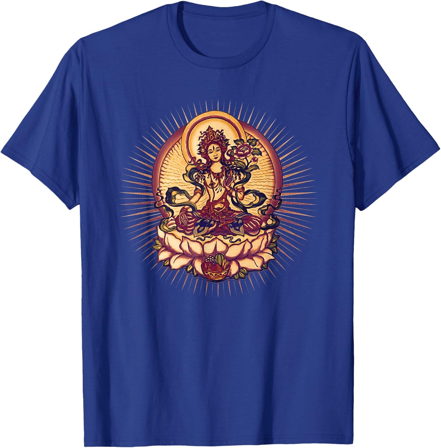 Tara Tibet Buddhism Lotus Meditation Yoga Om Spirituality T-Shirt - T-Shirt | Royal