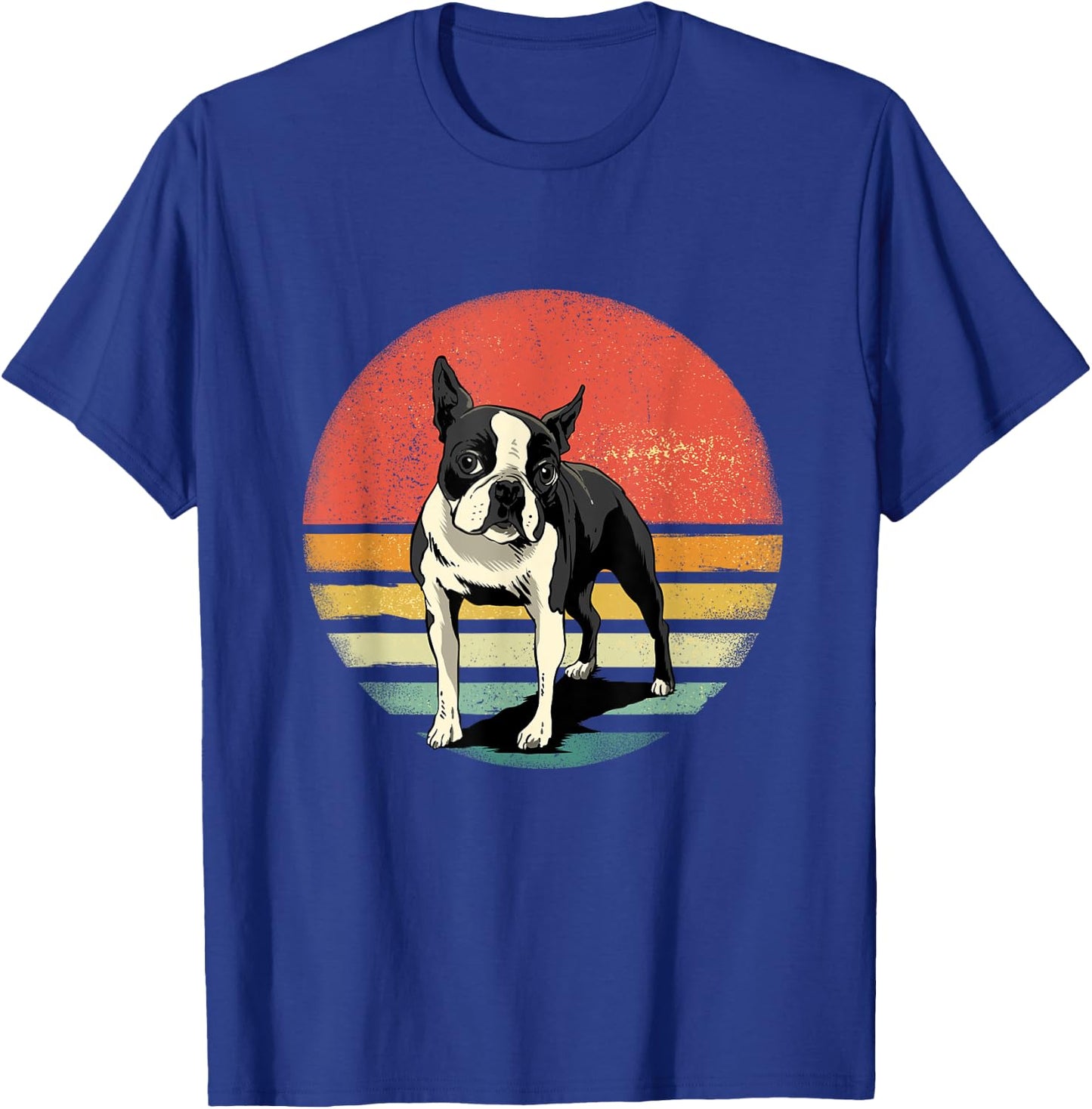 Boston Terrier Owner Retro Boston Bull Terrier Pet Dog Lover T-Shirt - T-Shirt | Royal