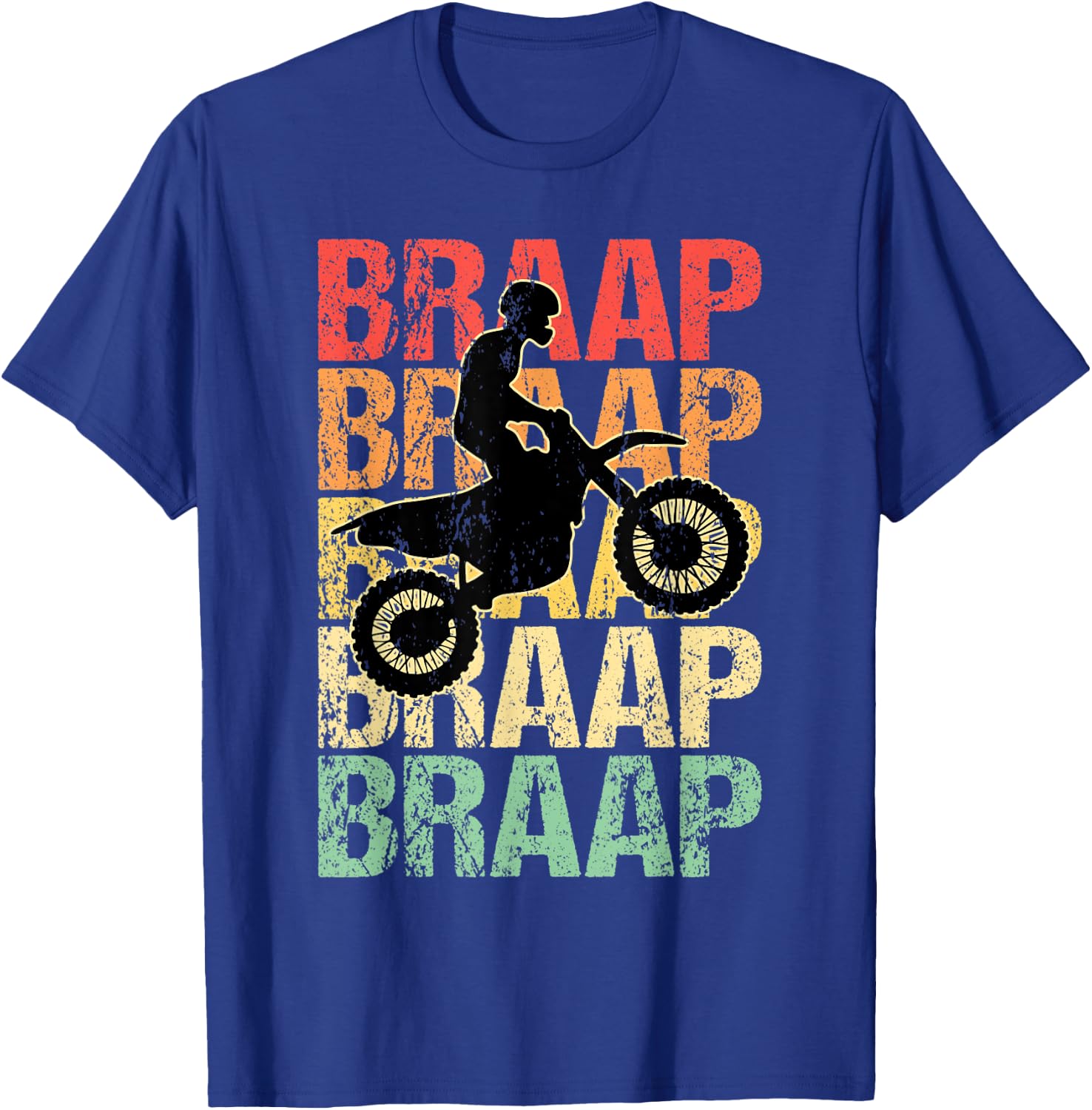 Braap Brap Motocross Vintage T-Shirt - T-Shirt | Royal