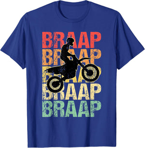 Braap Brap Motocross Vintage T-Shirt - T-Shirt | Royal