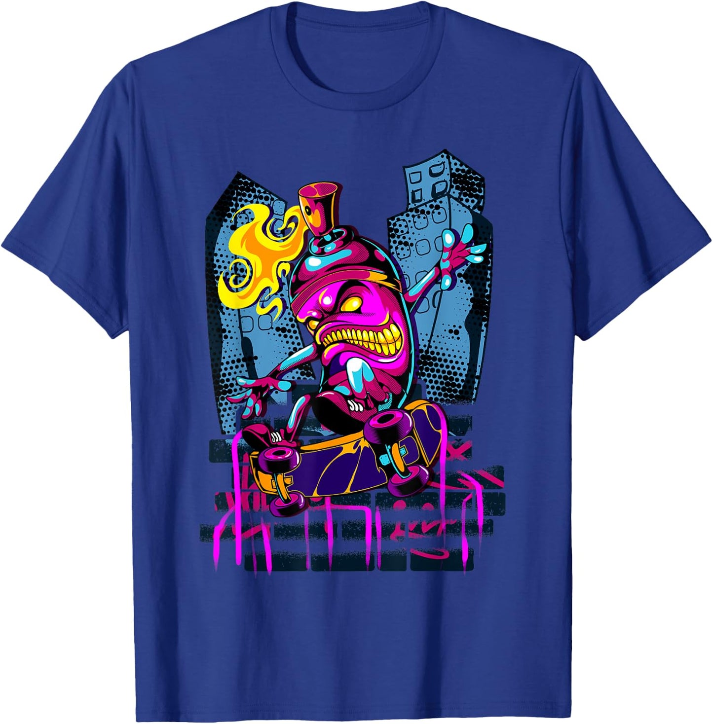 Graffiti Art Spray Paint Urban Street Art Skateboard T-Shirt - T-Shirt | Royal