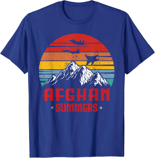 Afghan Summers Veteran Shirt Funny Afghanistan Veteran Gift T-Shirt - T-Shirt | Royal