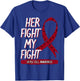 Sickle Cell Awareness Blood Disorder Burgundy Ribbon Gift T-Shirt - T-Shirt | Royal