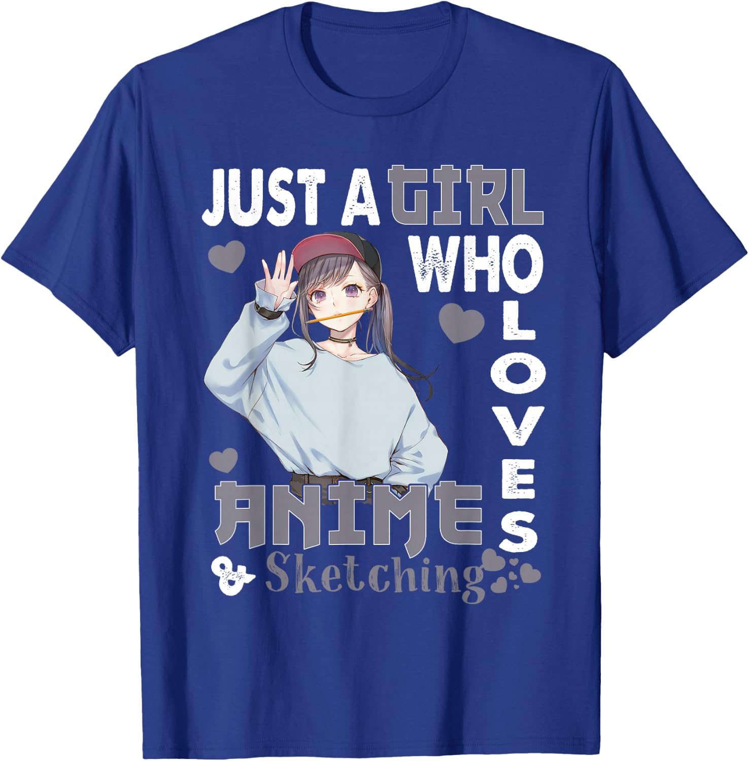 Japanese Anime Drawing Gifts Just A Girl Who Loves Sketching T-Shirt - T-Shirt | Royal