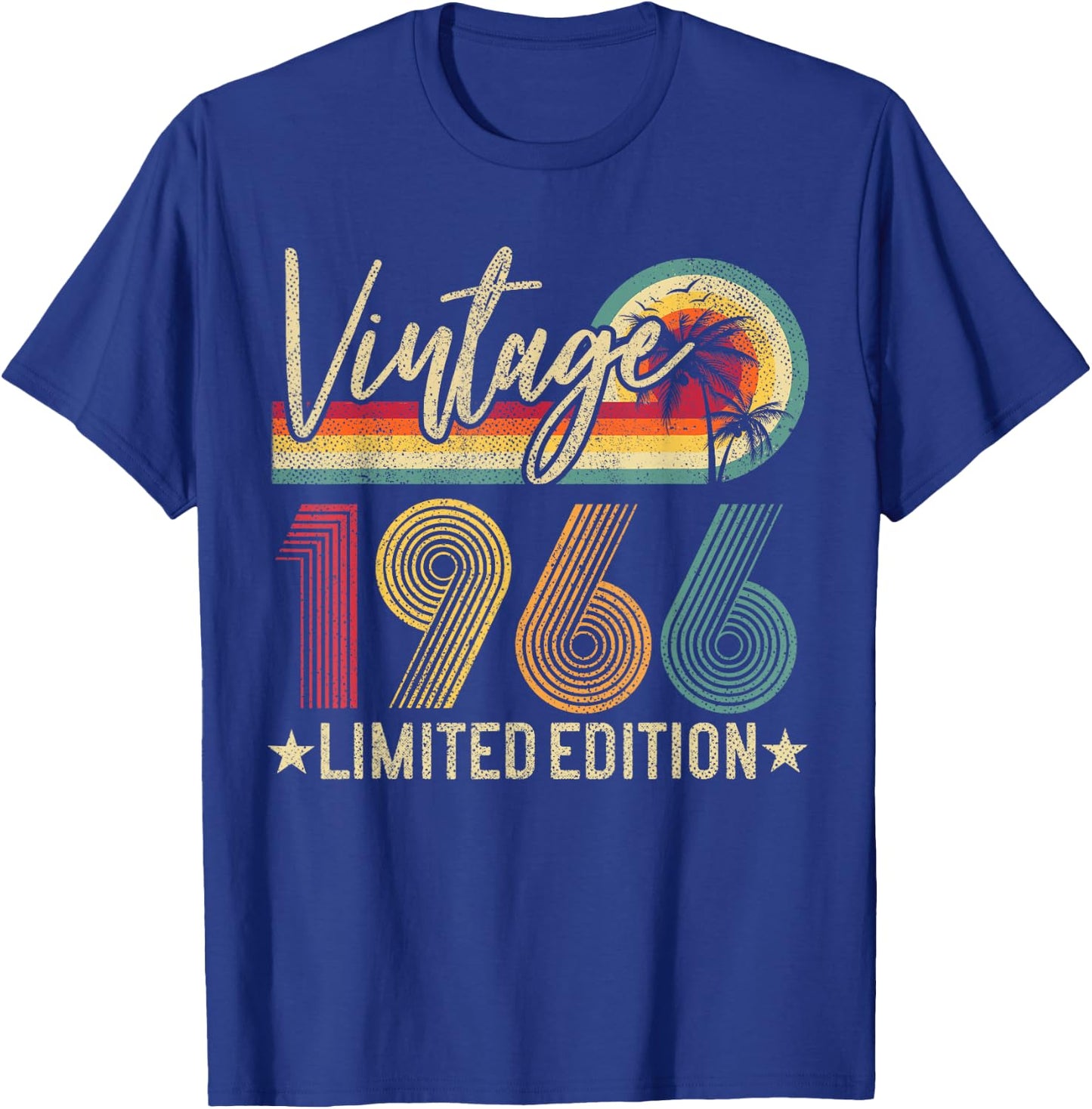 Limited Edition 1966 60th Birthday Gift 60 Years Old Vintage T-Shirt - T-Shirt | Royal