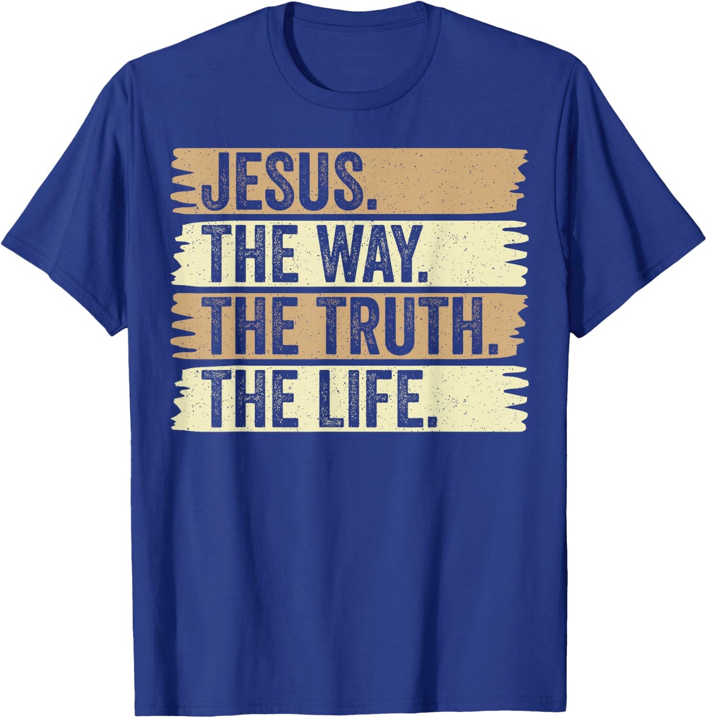 Retro Jesus The Way Truth and Life Vintage Christian Worship T-Shirt - T-Shirt | Royal